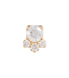 Sophie Bille Brahe River Trois 18-karat Gold Diamond Single Earring In Yellow Gold Pearl
