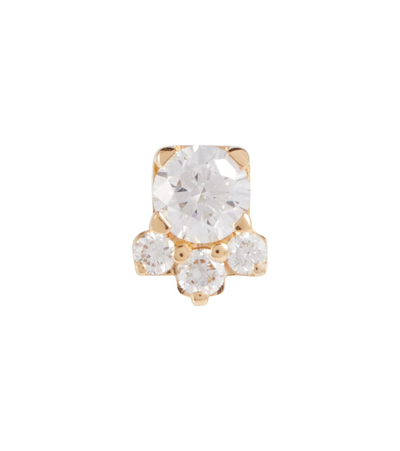 Sophie Bille Brahe River Trois 18-karat Gold Diamond Single Earring In Yellow Gold Pearl