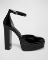 Paige Molly Ankle Strap Platform Pump In Black