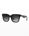 VALENTINO ROCKSTUD SQUARE ACETATE SUNGLASSES