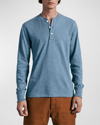 Rag & Bone Classic Flame Henley Shirt In Blue