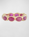 ARMENTA 18K YELLOW GOLD RUBY STACK BAND