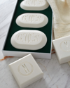 Carved Solutions Three Square Soaps With Single Initial In White