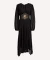 Rixo London Christie Embellished Chiffon Maxi Dress In Black Star In Black Star Embellishment