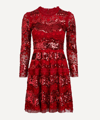 Needle & Thread Alicia Scallop Sequined Mini Dress In Deep Red
