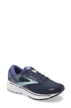 Brooks Ghost 14 Running Shoe In Peacoat/ Yucca/ Navy