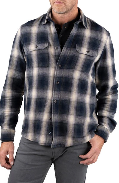 Tailor Vintage Heavy Weight Twill Flannel Shirt Jacket In Artic Lodge Plaid