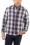 Tailor Vintage Heavy Weight Twill Flannel Shirt Jacket In Rustic Plaid