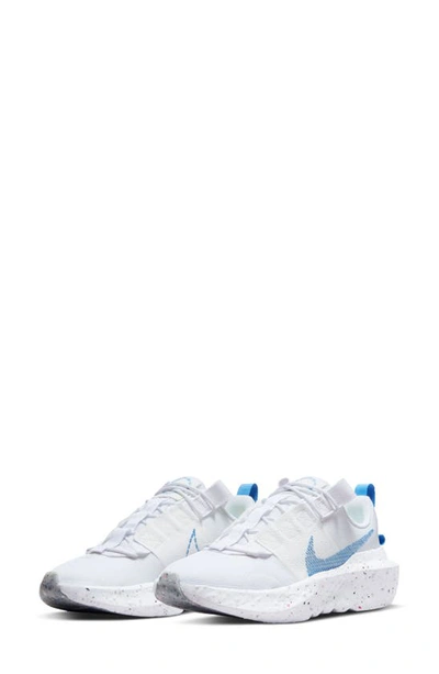 Nike Crater Impact Sneaker In White/ Blue/ White