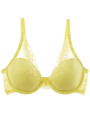 Natori Cherry Blossom Convertible Lace Plunge Bra (32dd) In Yellow
