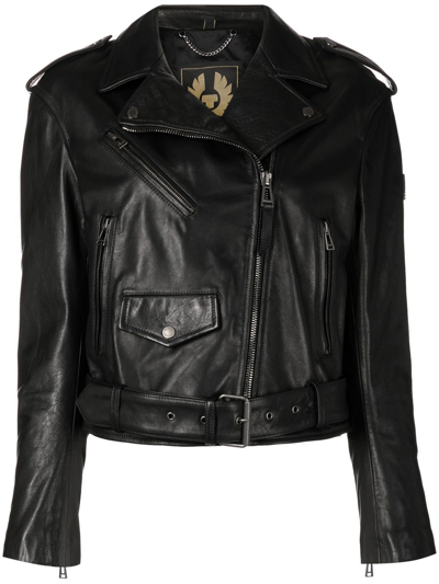 Belstaff Renegade Leather Biker Jacket In Black