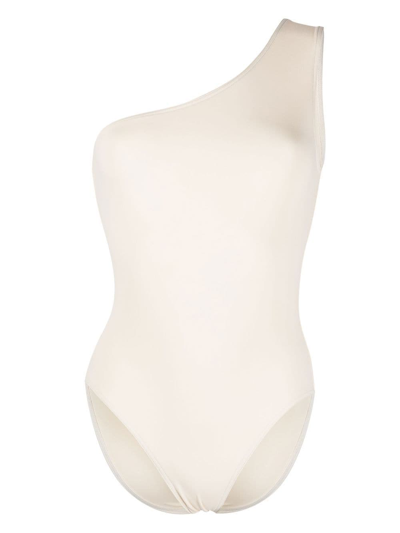 Eres Les Essentiels Effigie One-shoulder Swimsuit In Neutrals