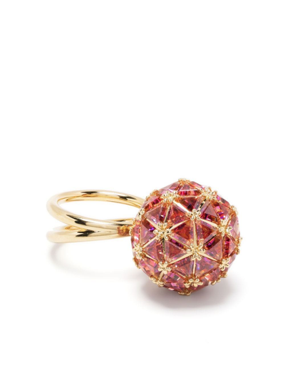 Swarovski Curiosa Cocktail Ring In Red