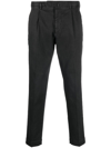 Dell'oglio Off-centre Fastening Chino Trousers In Grey