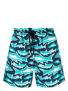 Vilebrequin Moorea Requins 3d Swim Shorts In Blue