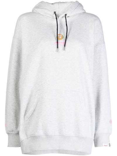 Aape By A Bathing Ape Graphic-print Pullover Hoodie In Grey