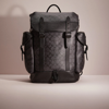 Coach Restored Hitch Backpack In Signature Canvas In Black Copper/charcoal