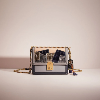 Coach Upcrafted Hutton Shoulder Bag In Colorblock In Brass/taupe ...