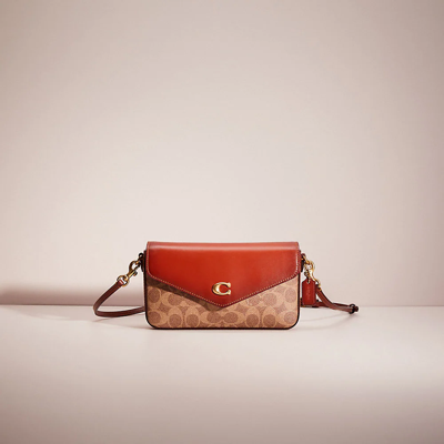 Coach Restored Wyn Crossbody In Signature Canvas In Brass/tan/rust