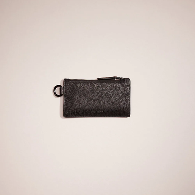 Coach Restored Zip Card Case In Black