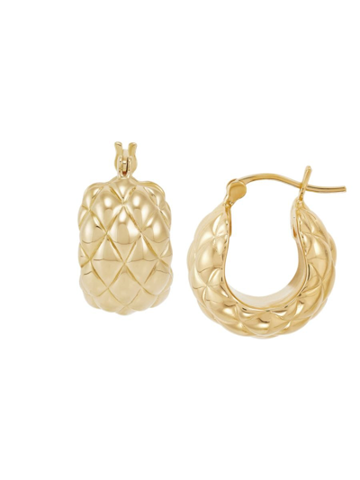 Saks Fifth Avenue Women's 14k Goldplated Silver Huggie Earrings