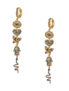 Eye Candy La Cz Andrea Motif Earrings In Brass