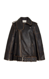 By Malene Birger Beatrisse Leather Biker Jacket In Black
