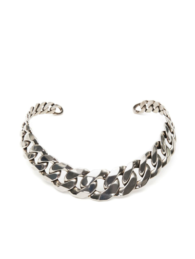 Alexander Mcqueen Chain Chocker Necklace In Silver