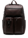 Piquadro Logo-plaque Detail Backpack In Brown