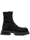 BALMAIN KNITTED COMBAT BOOTS