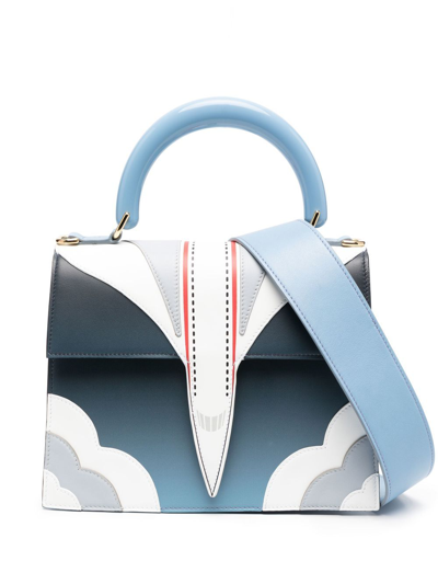 Casablanca Flight Jeanne Tote Bag In Blue