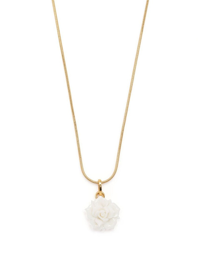 Andres Gallardo Floral-charm Pendant Necklace In Gold