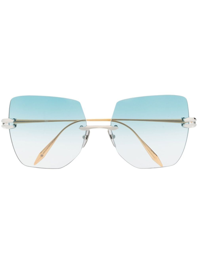 Dita Eyewear Square Frame Sunglasses In 金色