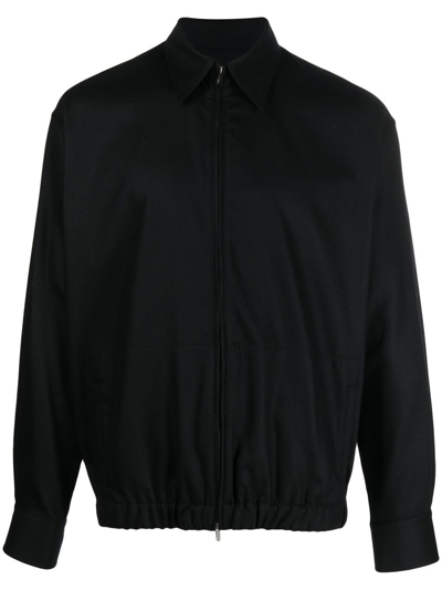 Pt Torino Zip-up Shirt Jacket In Black