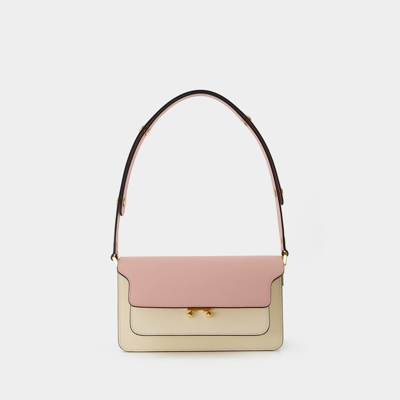 Marni Medium Leather Shoulder Handbag In Pink