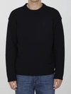 Ten C Black Wool Jumper In Black