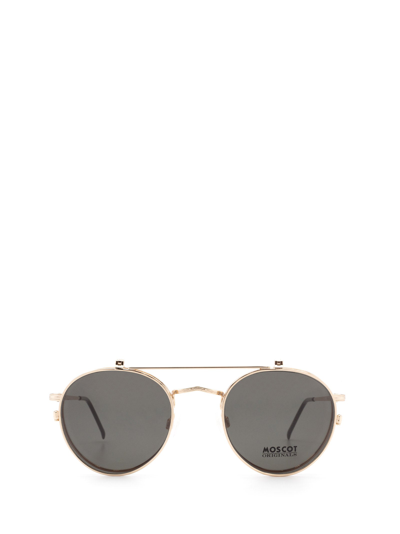 Moscot Drey Clip-flip Gold Sunglasses