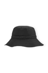Ganni Recycled Tech Fabric Bucket Hat In Black