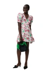 Ganni 3d Jacquard Button Down Mini Dress