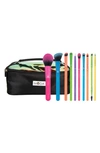 Moda Full Face Train 11-piece Makeup Brush Set In Neon Multi