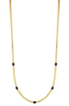 Bony Levy Gemstone Herringbone Chain Necklace In 18k Yellow Gold - Black Onyx