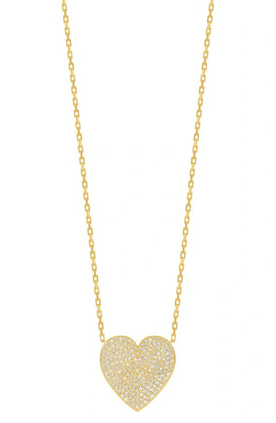 Bony Levy Pavé Diamond Heart Pendant Necklace In 18k Yellow Gold