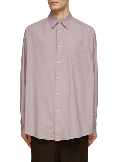 The Frankie Shop ‘chadwick' Classic Cotton Oversized Shirt In Purple
