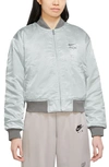 Nike Sportswear Air Bomber Jacket In Pure Platinum/ Flat Pewter