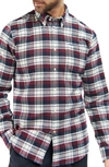 Barbour Stonewell Tailored Fit Plaid Cotton Button-down Shirt In Port