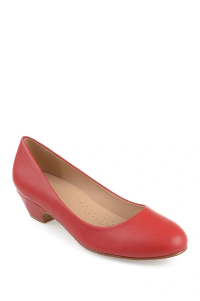 Journee Collection Saar Kitten Heel Pump In Red