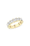 Hautecarat Lab Created Diamond Eternity Ring In 18k Yellow Gold