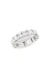 Hautecarat Lab Created Diamond Eternity Ring In 18k White Gold