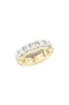 Hautecarat Lab Created Diamond Eternity Ring In 18k Yellow Gold