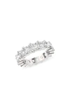 Hautecarat Lab Created Diamond Eternity Ring In 18k White Gold